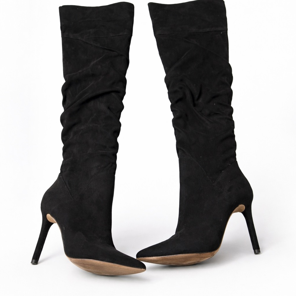 Jessica Simpson Black Heeled Boots, above the knee